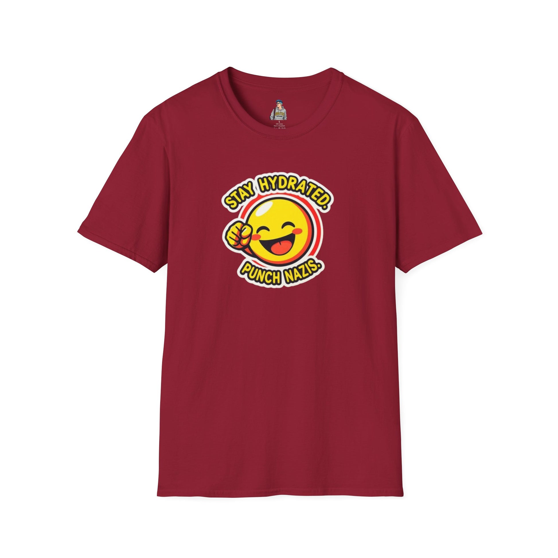 Stay Hydrated, Punch Nazis Funny Emoji T-Shirt