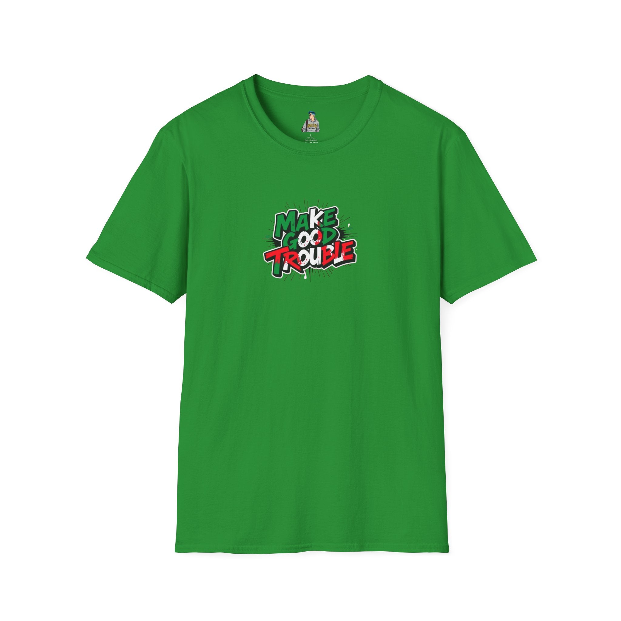 Make Good Trouble Unisex Softstyle T-Shirt | Fun Graphic Tee for Activists & Trendsetters