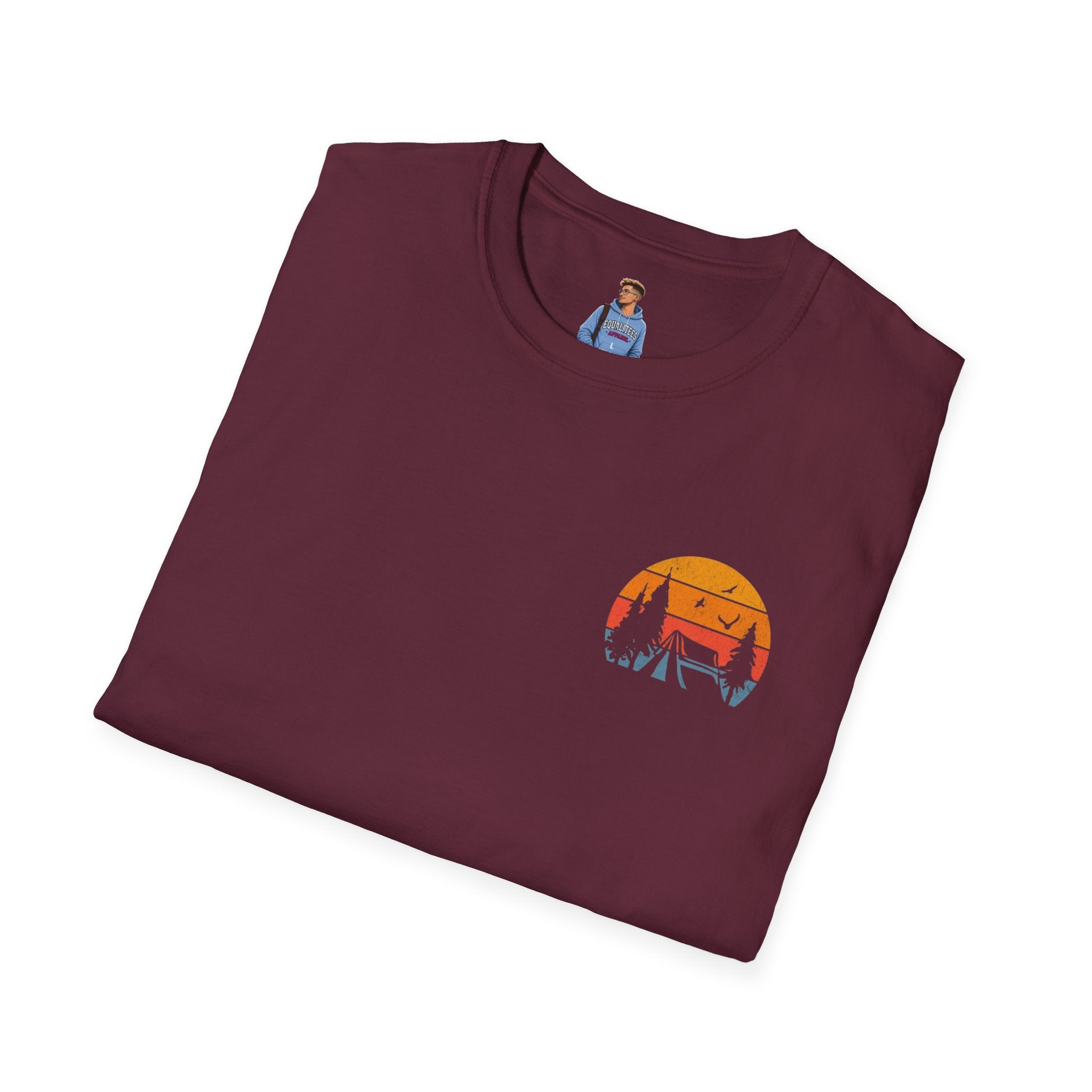 Unisex Softstyle T-Shirt - 'I'd Rather Be Camping' Adventure Tee