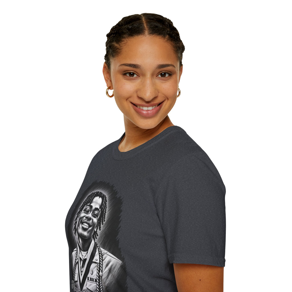 Smiling Portrait Front - In Memory of Pierre Damas Bel T-Shirt