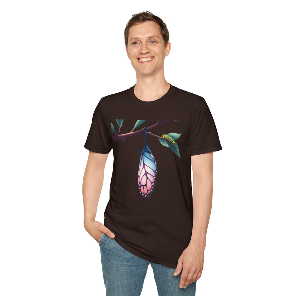 Trans Caterpillar to Butterfly Graphic T-Shirt