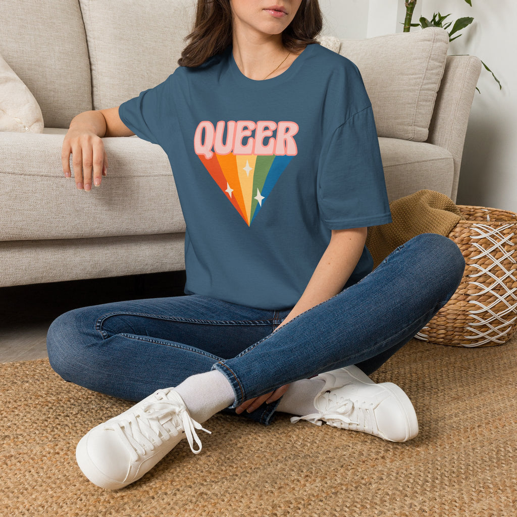 Queer Rainbow Sparkle Pride Tree Las Vegas T-Shirt