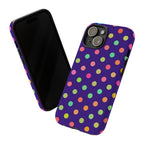 Colorful Polka Dot Tough Phone Case for iPhone
