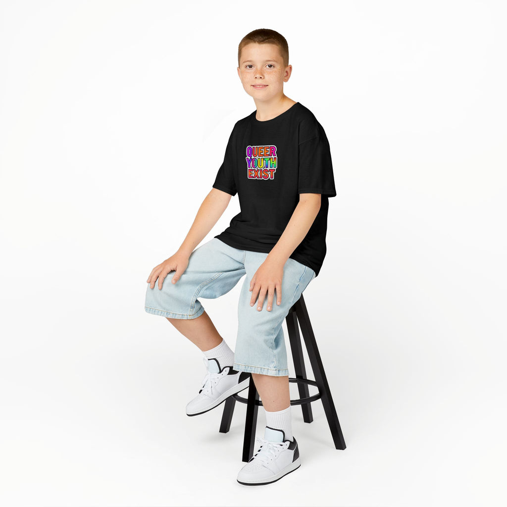 QUEER YOUTH EXIST Kids Heavy Cotton™ Tee - Pride Shirt for Children