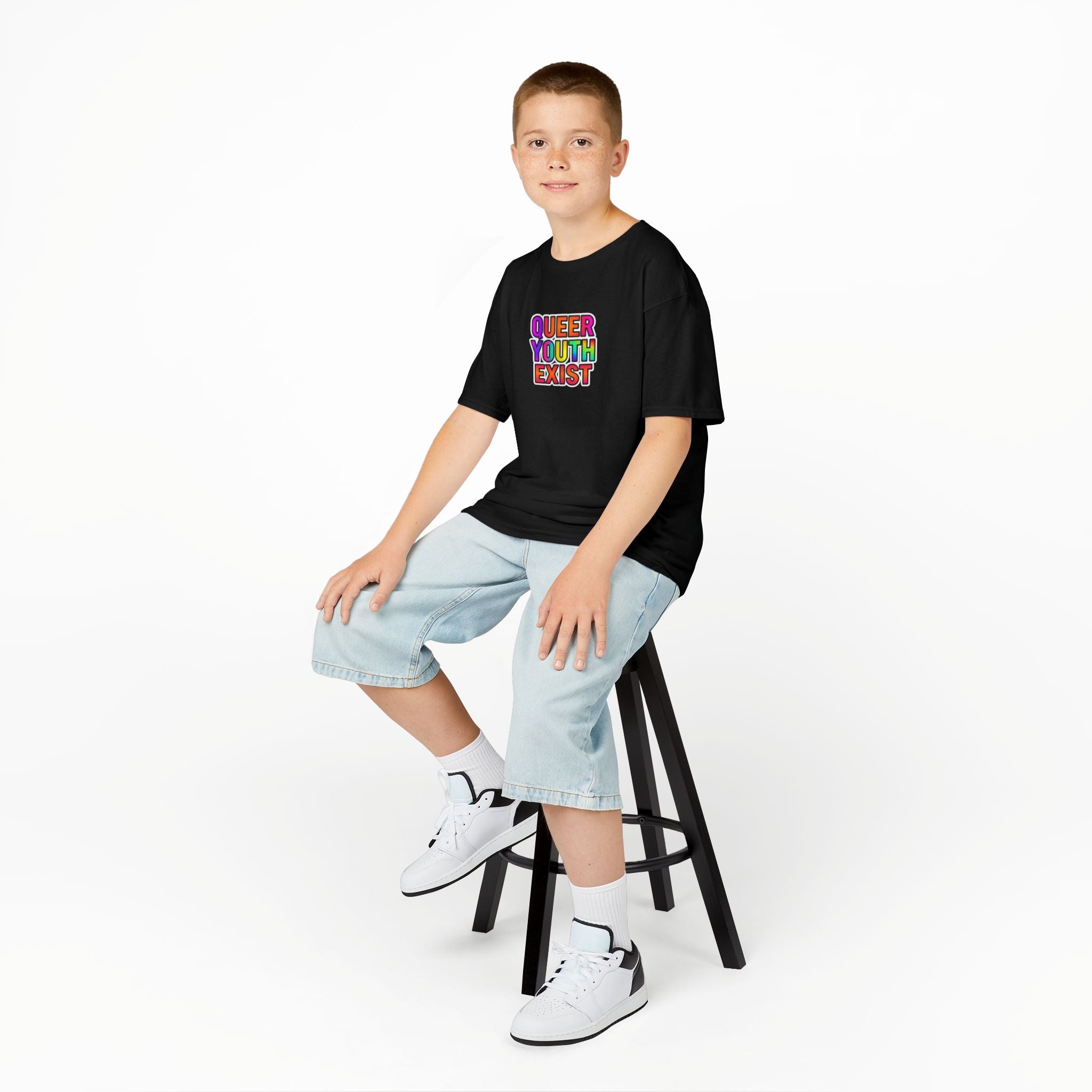 QUEER YOUTH EXIST Kids Heavy Cotton™ Tee - Pride Shirt for Children