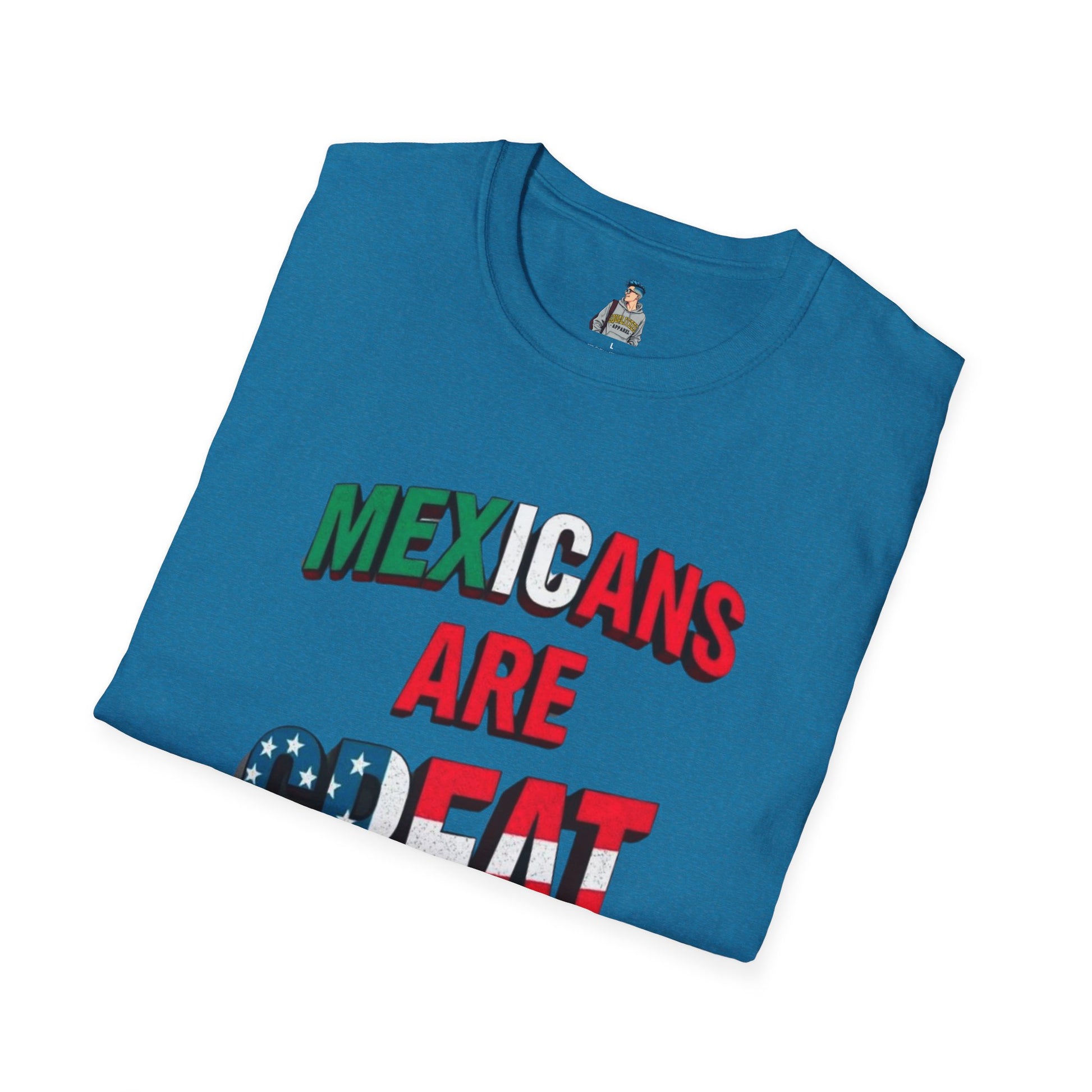 Unisex Softstyle T-Shirt - Mexicans Are Great Americans | Bilingual Pride Tee