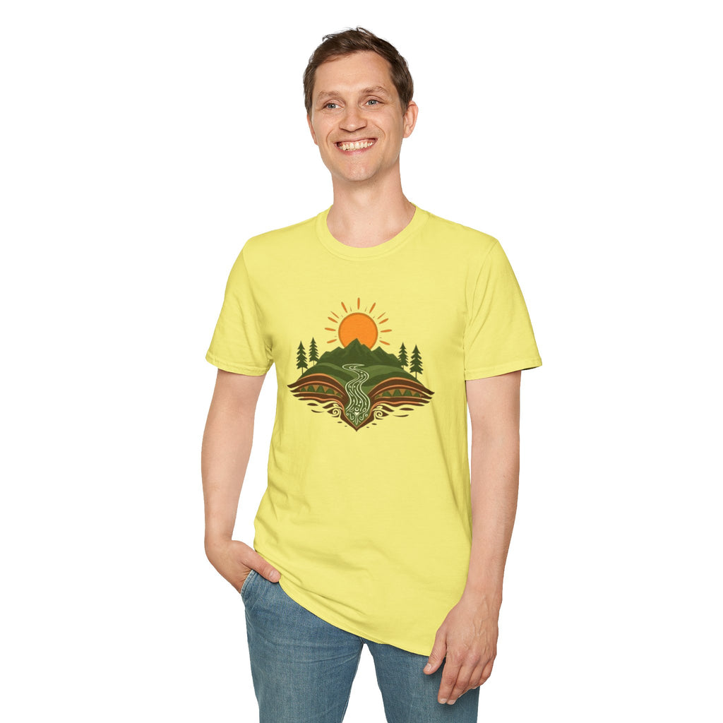Mountain Scene Unisex Softstyle T-shirt
