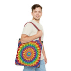 Rainbow Mandala Tote Bag