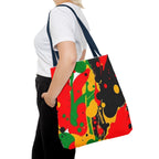 Green, Red Yellow Paint Splatter Tote Bag