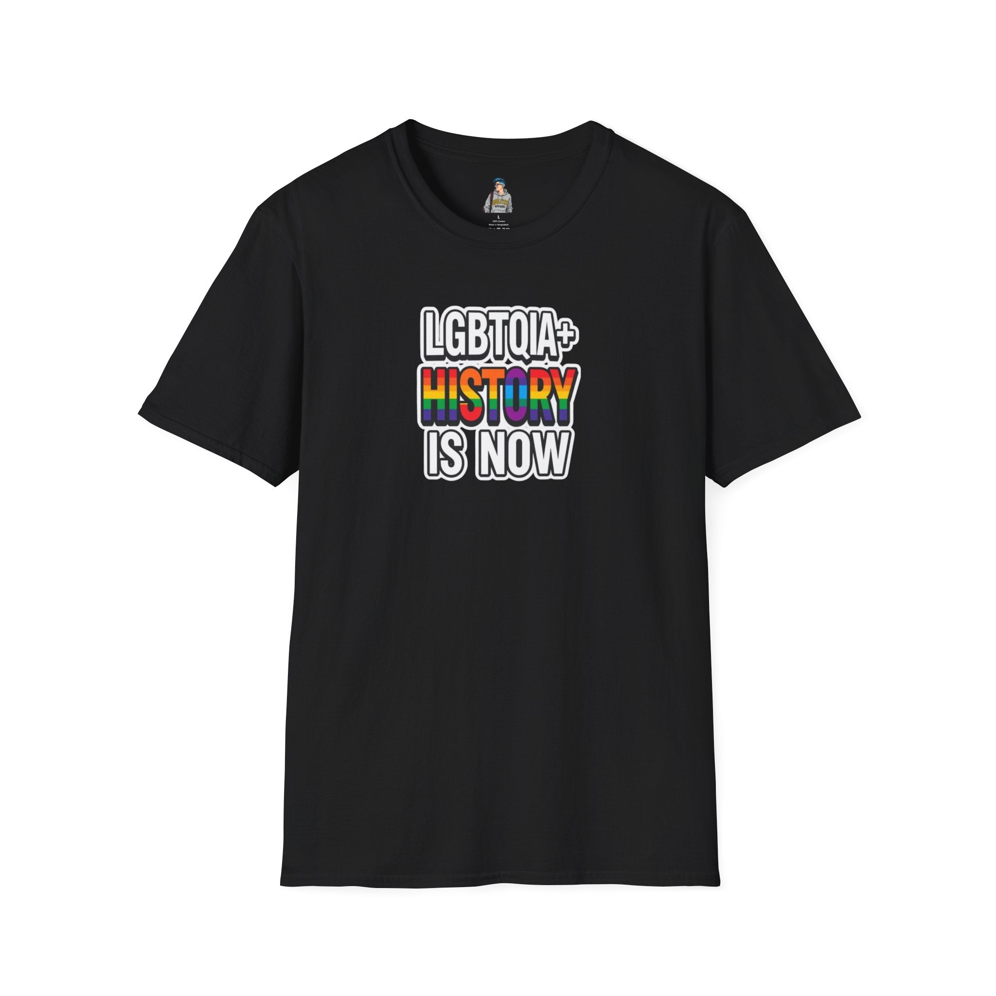 LGBTQIA+ History Is Now Unisex Softstyle T-Shirt