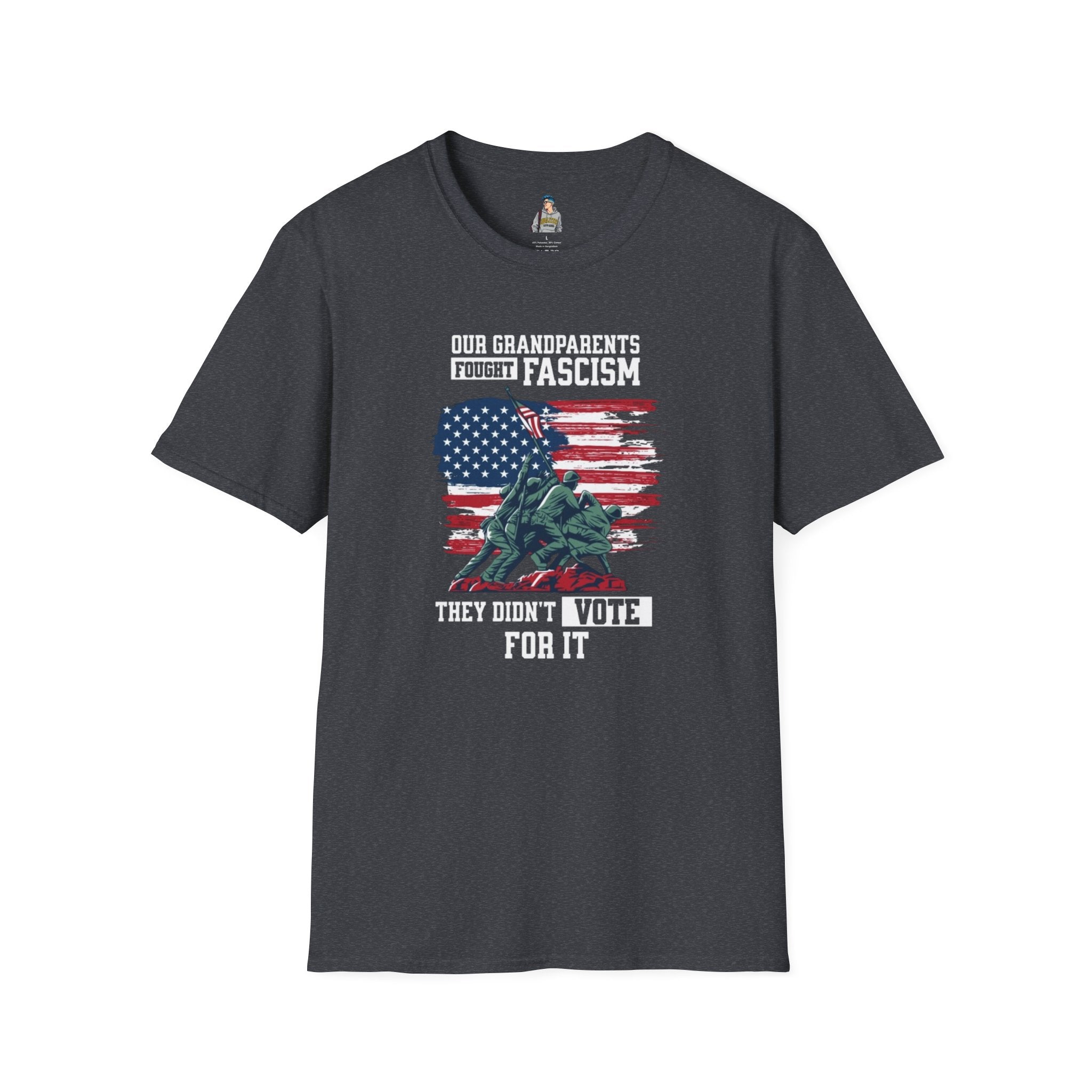 Patriotic Anti-Fascism T-Shirt - Voting for a Traitor Makes You One - Unisex Softstyle T-shirt