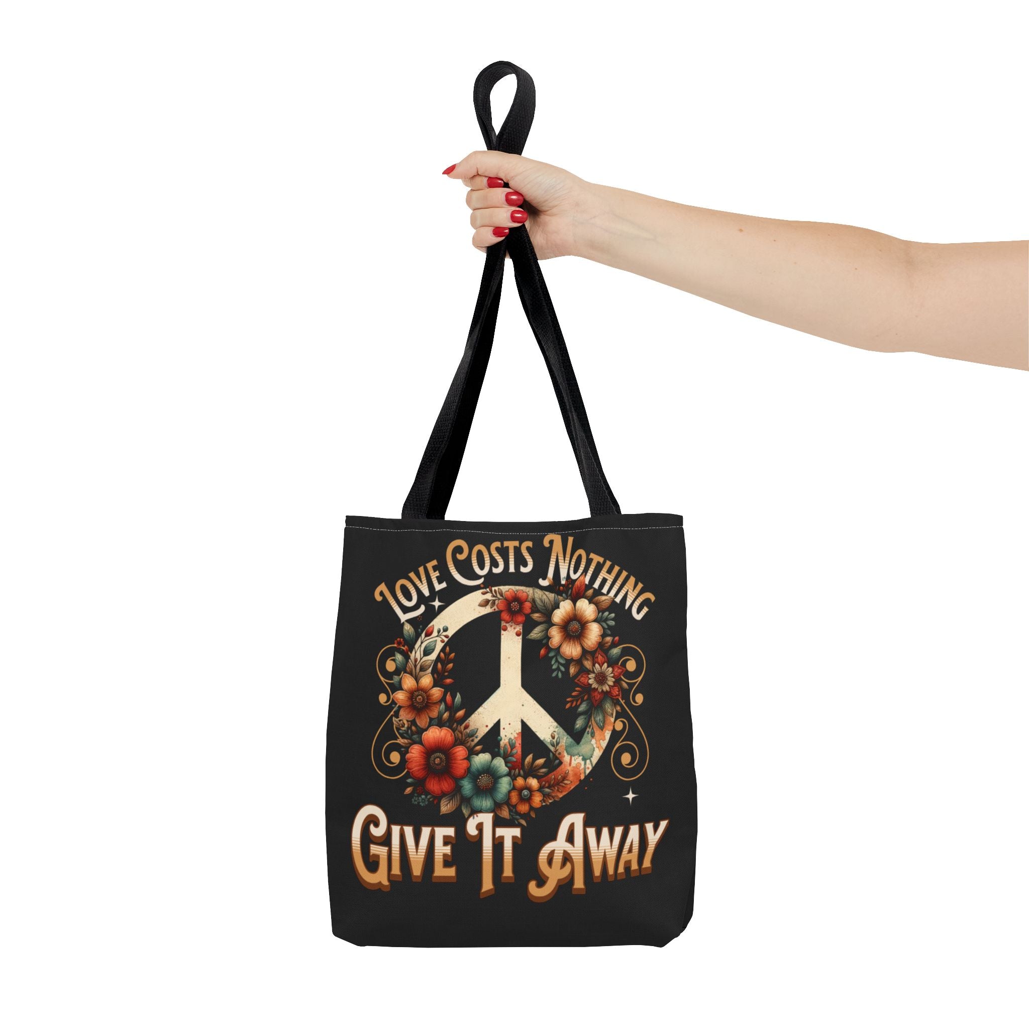 Love Costs Nothing, Give It Away Flag Tote Bag