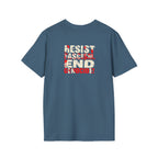 Unisex Softstyle T-Shirt - Never Again Now Means Now. For Everyone! Resist Fascism, End Genocide