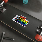 Pride-Themed Die-Cut Stickers - 'Our Colors Don’t Run' - LGBTQ+ Rainbow Decals for Self-Expression
