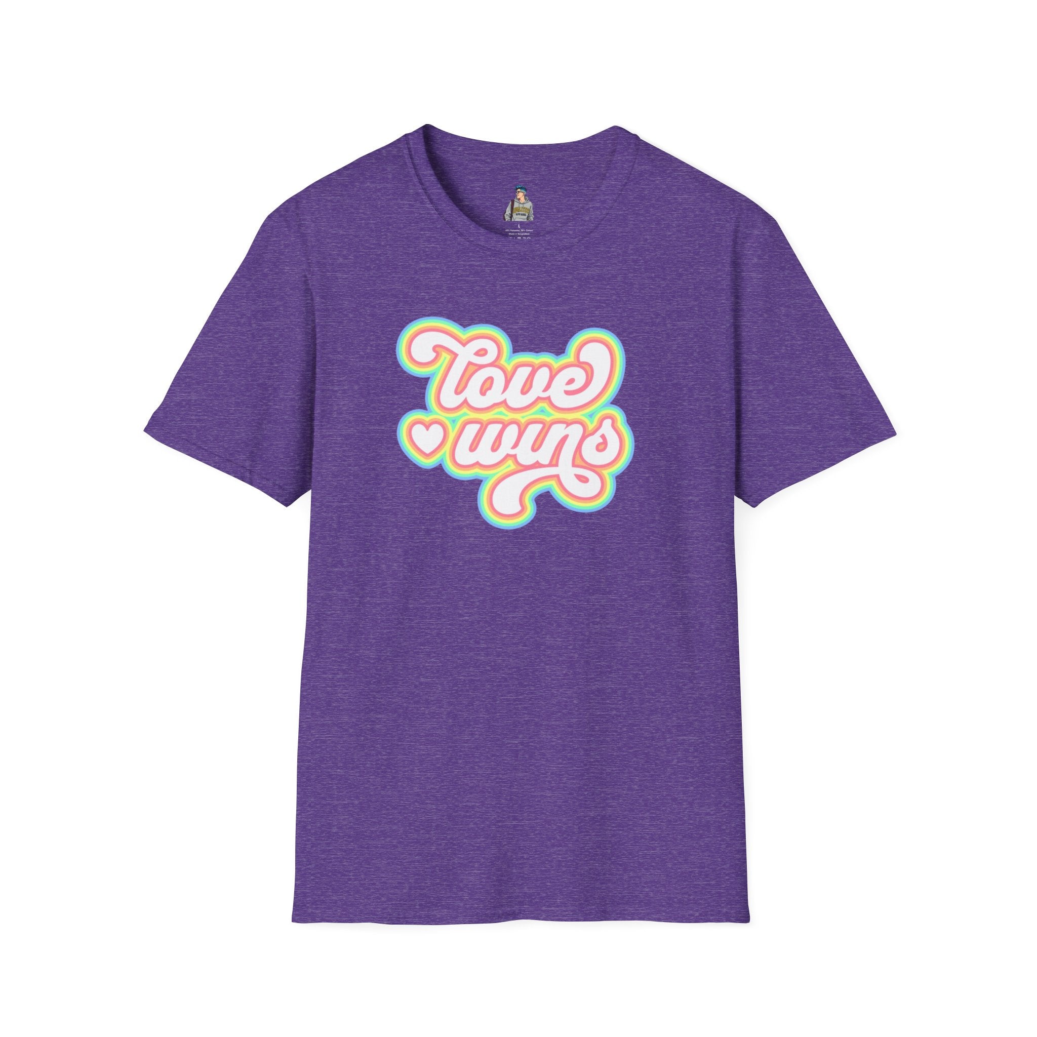 Love Wins Unisex Softstyle T-Shirt - Positive Vibes for Pride and Everyday Wear