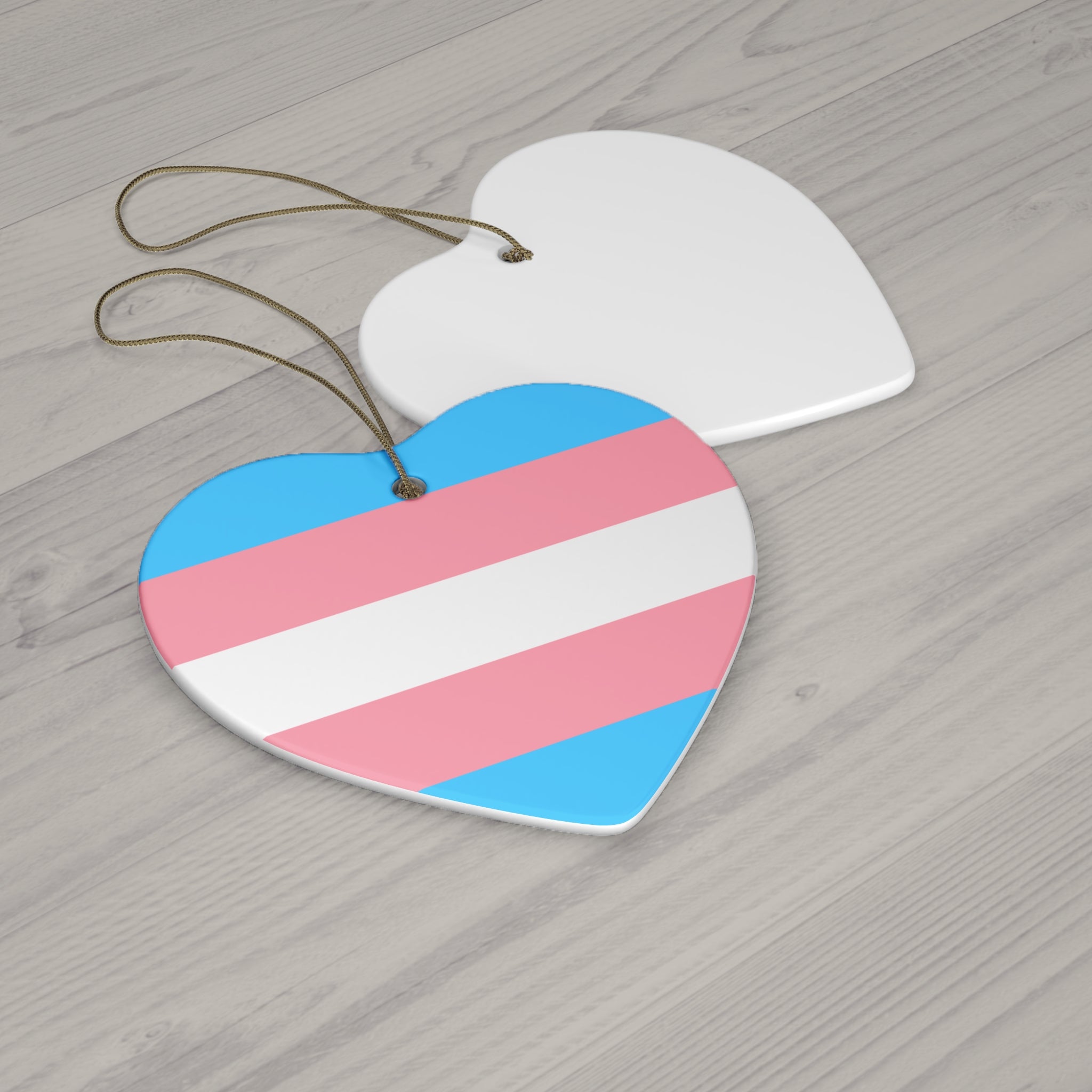 Transgender Pride Ceramic Ornament - 4 shapes