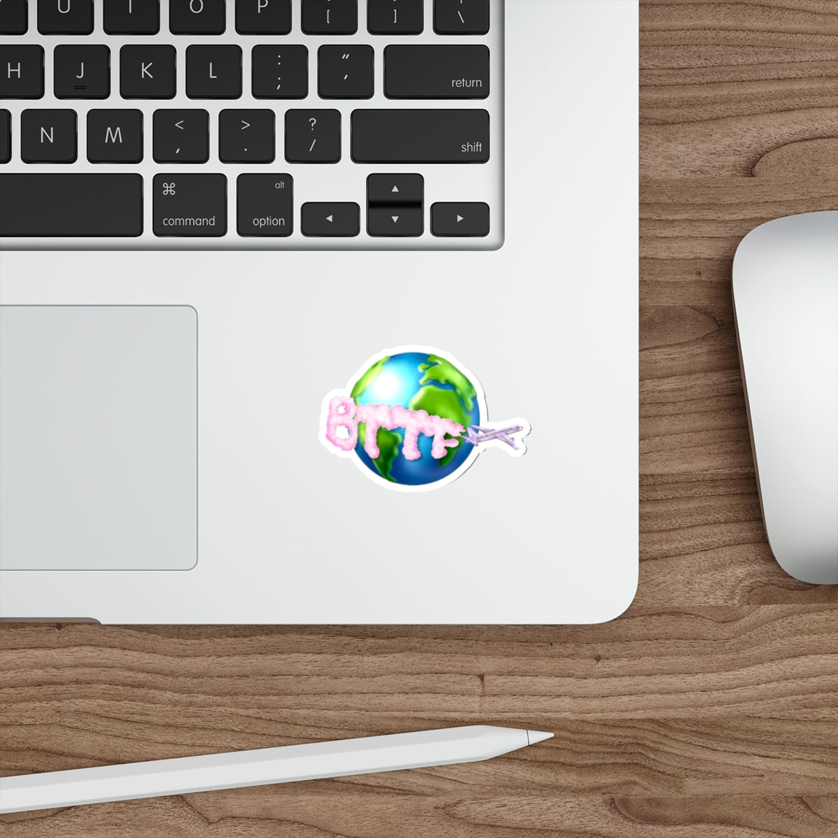 BTTF Airplane Globe Die-Cut Sticker
