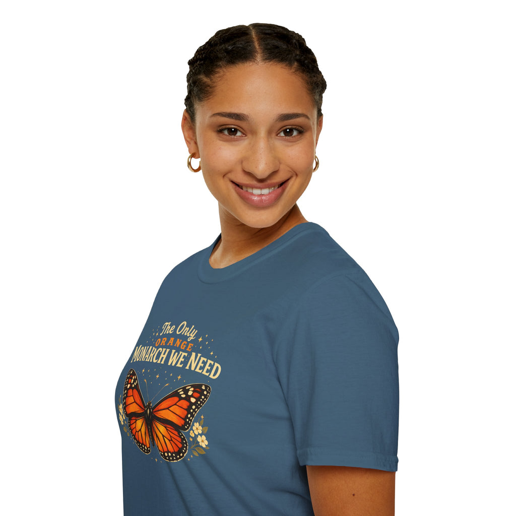 Monarch Butterfly T-Shirt — "The Only Orange Monarch We Need" No Kings Tee