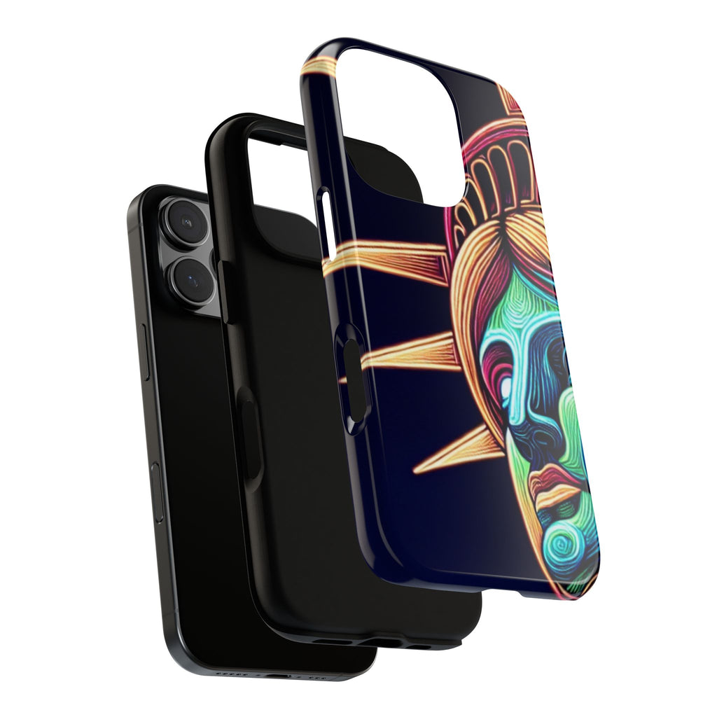 Statue of Liberty Neon Glowing Art Tough Case for Android & iPhone