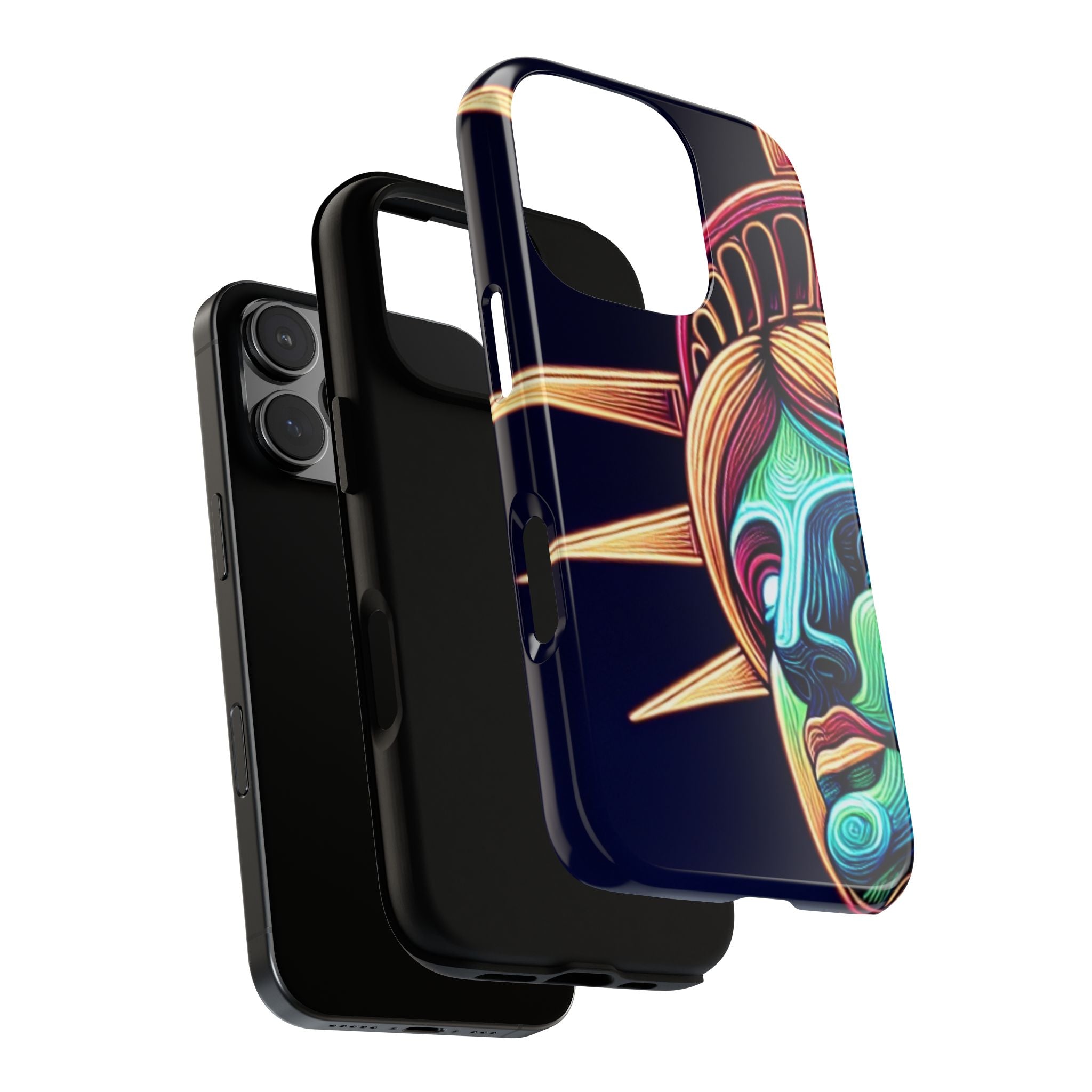 Statue of Liberty Neon Glowing Art Tough Case for Android & iPhone