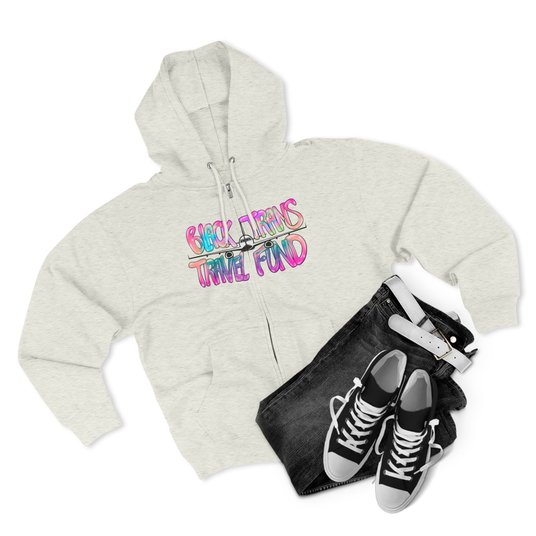 BTTF - Black Trans Travel Fund Unisex Zip-Up Hoodie