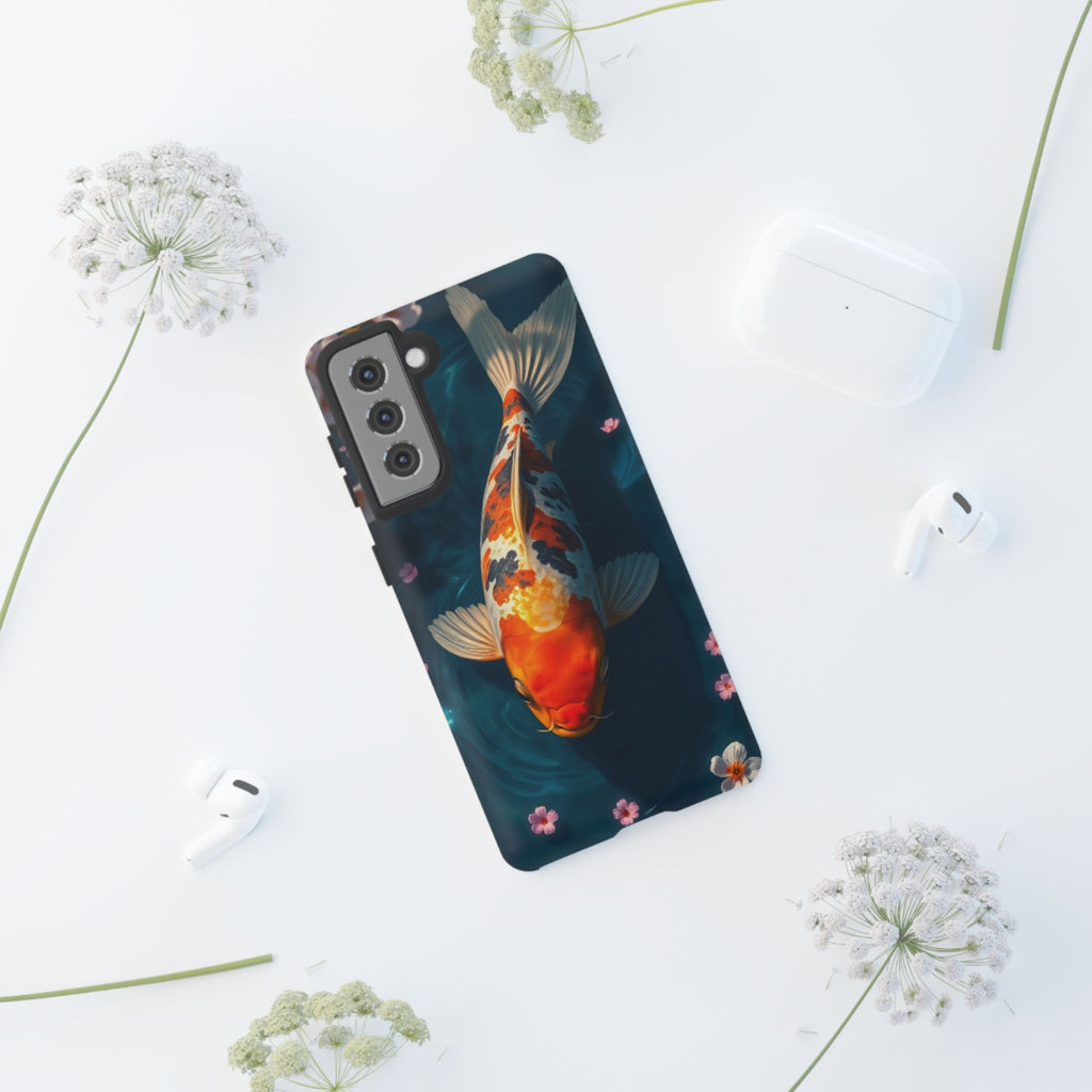 Peaceful Koi Cherry Blossom Tough Cases For Android & iPhone