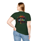 Unisex Softstyle T-Shirt - LGBTQ+ Empowerment T-Shirt: Conversion Therapy is Torture & We All Belong