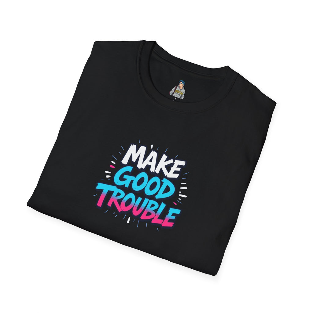 Make Good Trouble Trans Colors Graphic Unisex T-Shirt - Bold Statement Tee for Activists & Dreamers