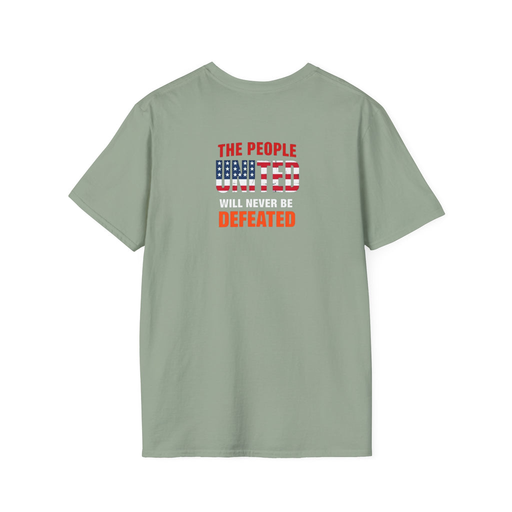 Unisex Democracy T-Shirt - 'Democracy Dies If We Let It' & 'The People United Will Never Be Defeated'