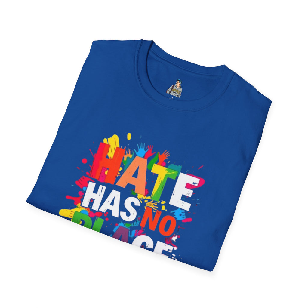 Unisex Softstyle T-Shirt - Hate Has No Place Colorful Graphic Tee