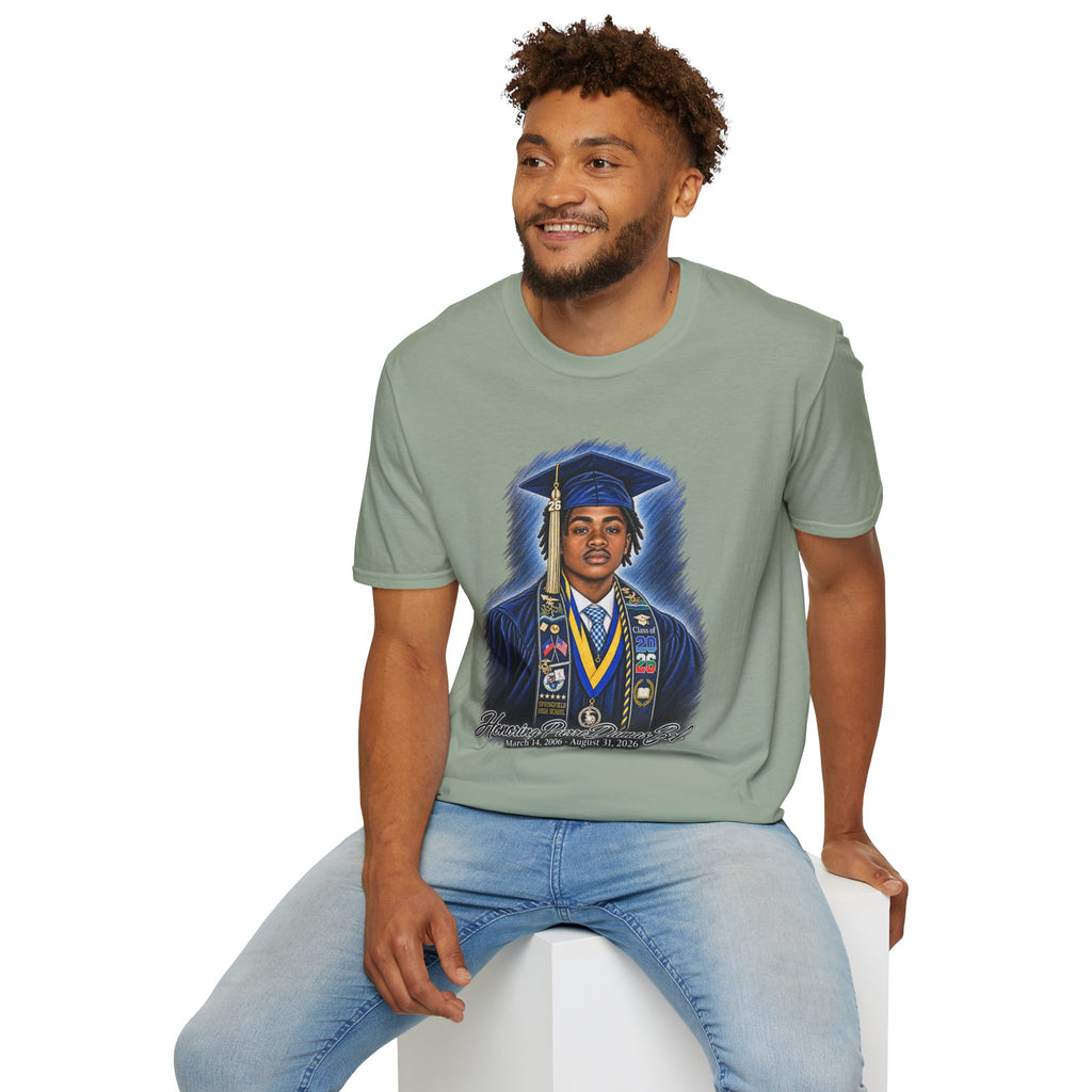 Portrait Front and Back - In Memory of Pierre Damas Bel T-Shirt