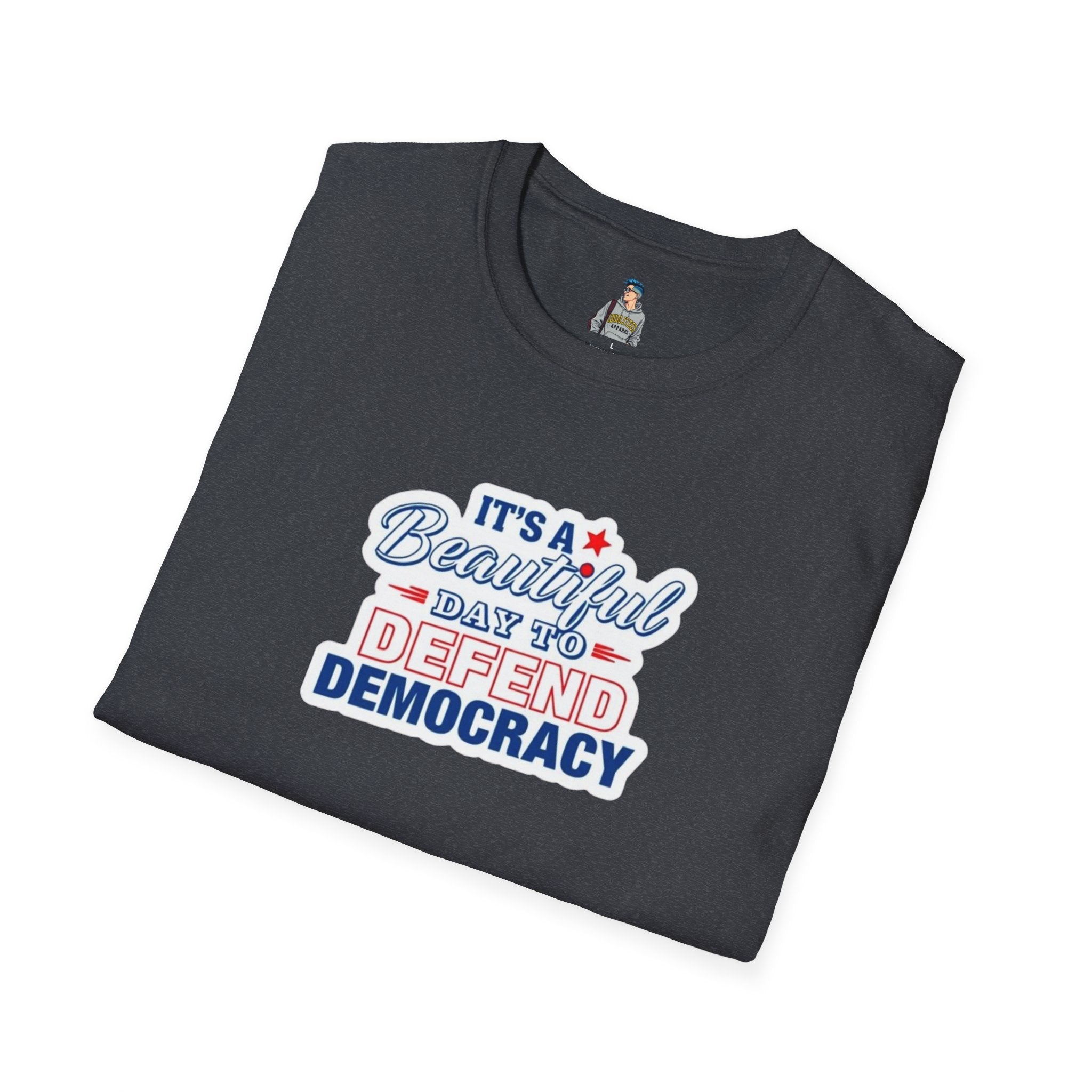 Defend Democracy Unisex Softstyle T-Shirt - Perfect for Activism and Everyday Wear