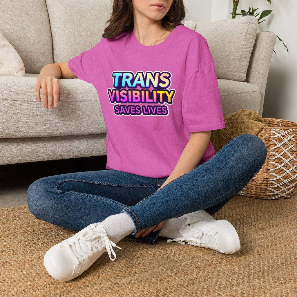 Trans Visibility Saves Lives Statement T-shirt