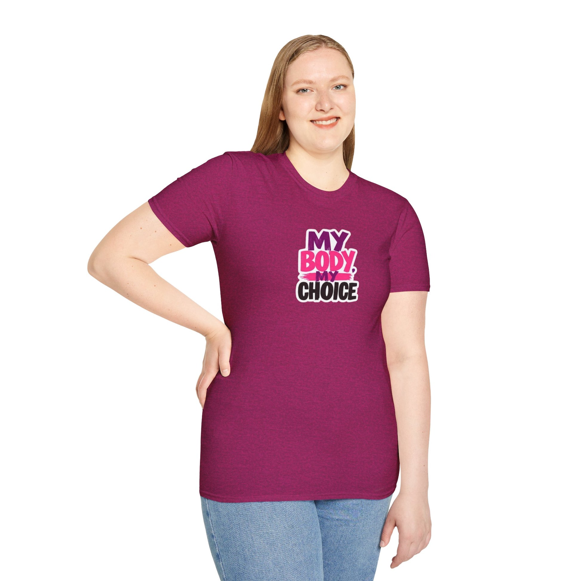 Empowering Unisex Softstyle T-Shirt - 'My Body, My Choice' Statement Tee