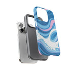 Blue & Pink Swirl Tough Case for iPhone