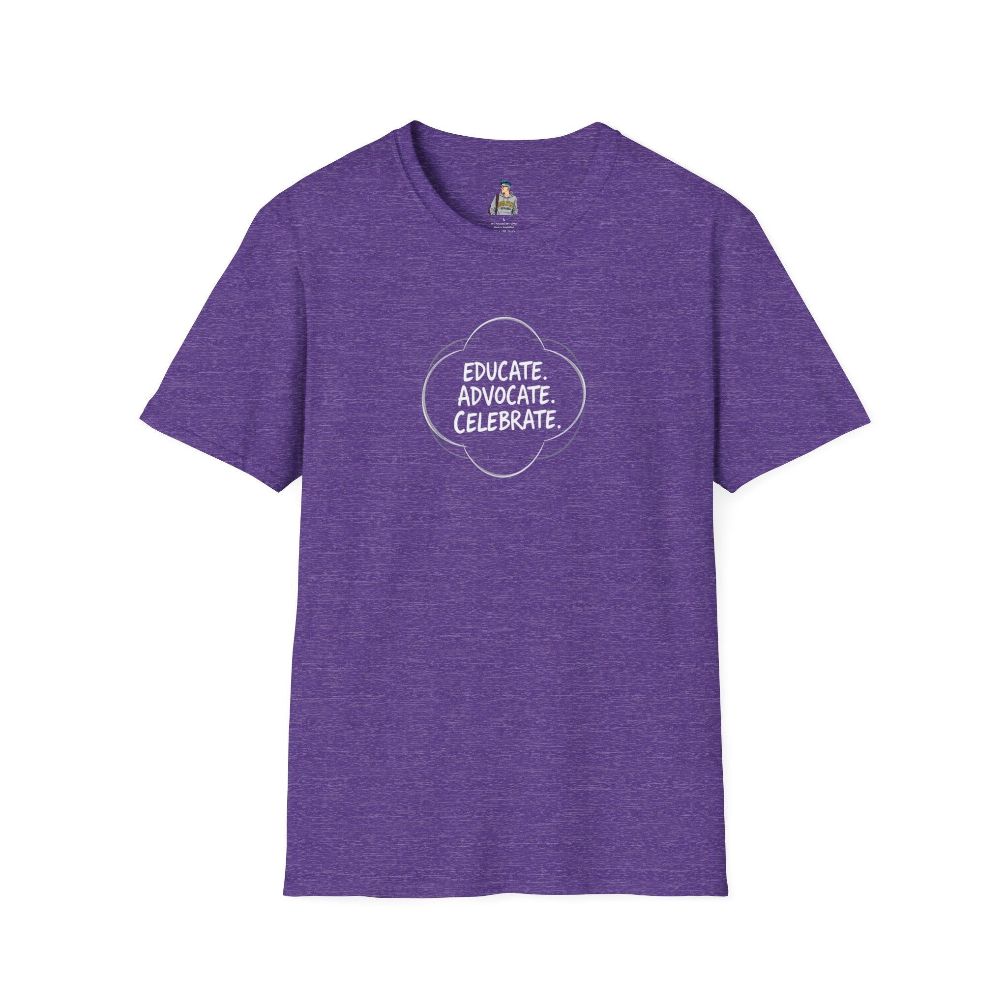 Subtle Pride Educate Advocate Celebrate Minimalist T-Shirt for Every Occasion - EqualiTees.Me