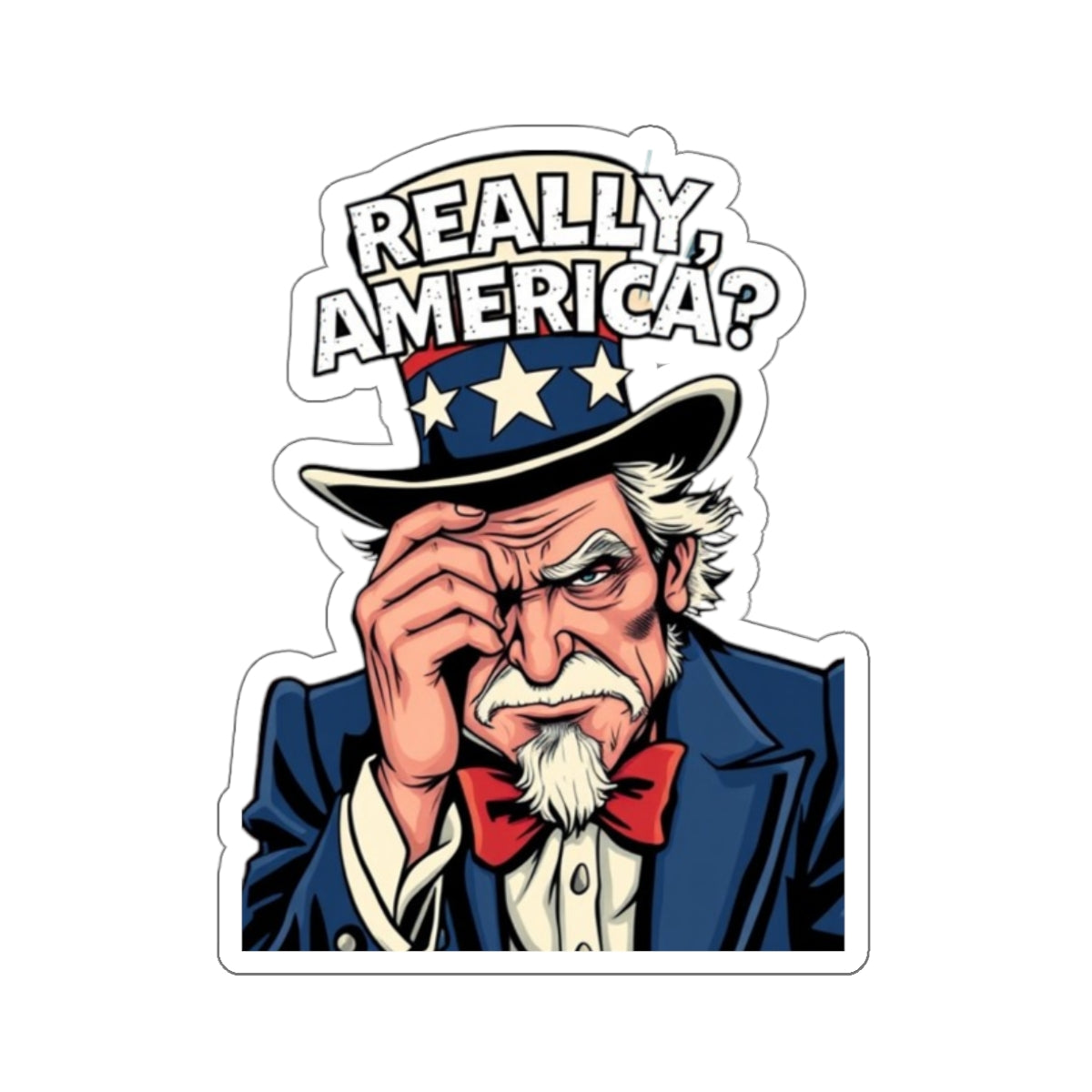 Die-Cut Stickers - Embarrassed Uncle Sam