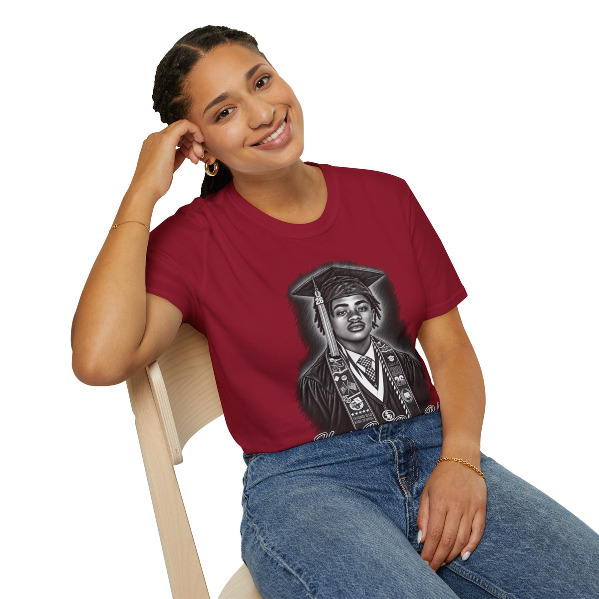 Portrait Front and Back - In Memory of Pierre Damas Bel T-Shirt