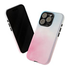 Pastel Cloud Tough Phone Case for iPhone Pink & Blue Gradient Protective Cover