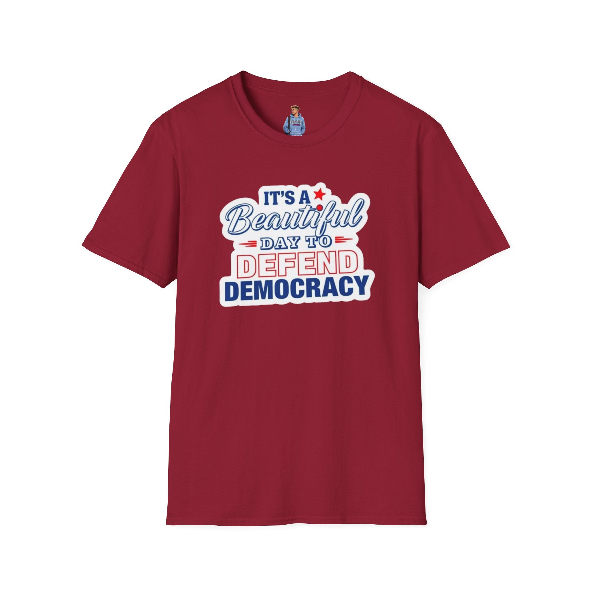 Defend Democracy Unisex Softstyle T-Shirt - Perfect for Activism and Everyday Wear