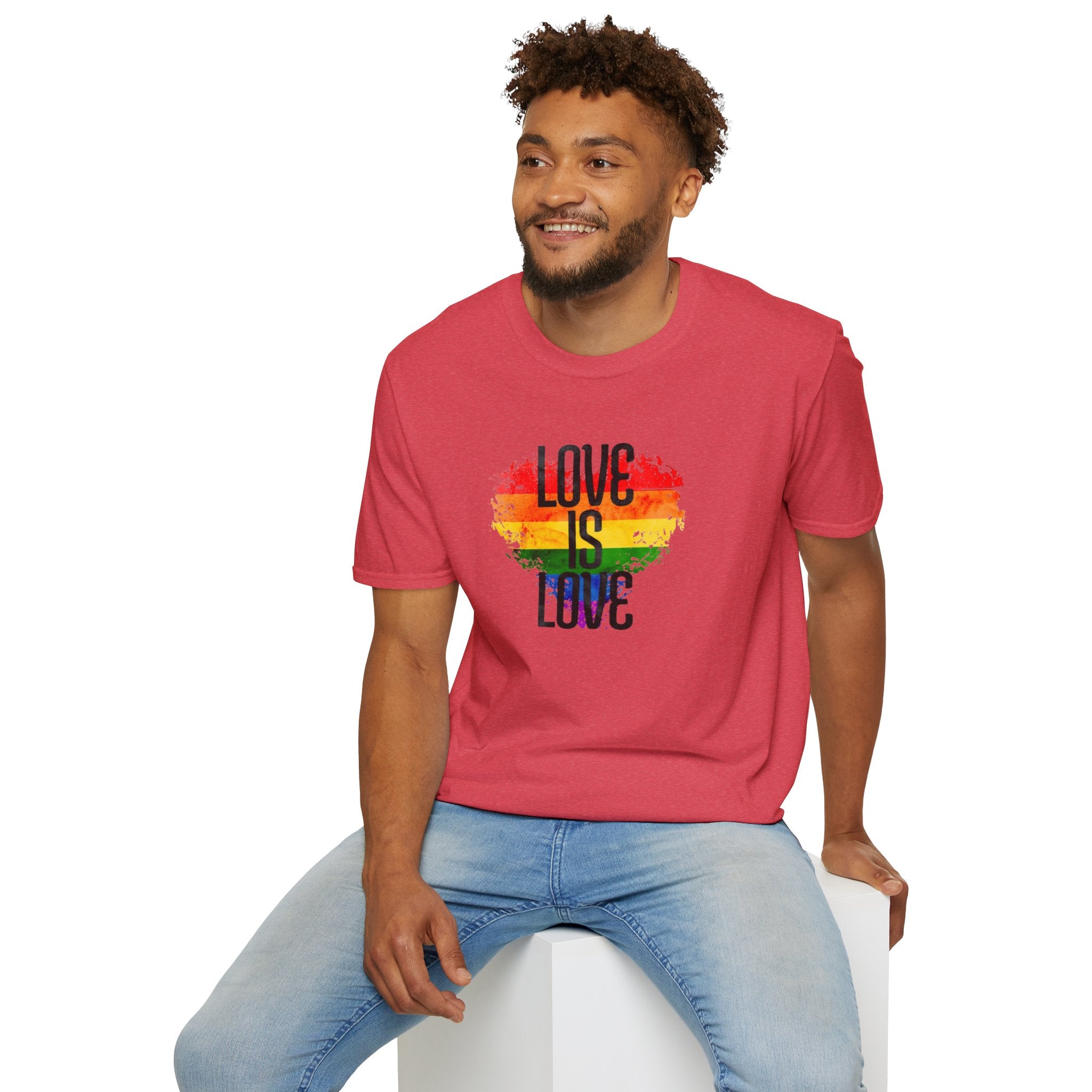 Pride Love Is Love Unisex Softstyle T-Shirt - EqualiTees.Me