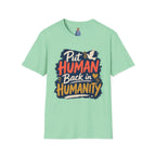 Put Human Back in Humanity T-Shirt — Inspirational Peace Dove Tee