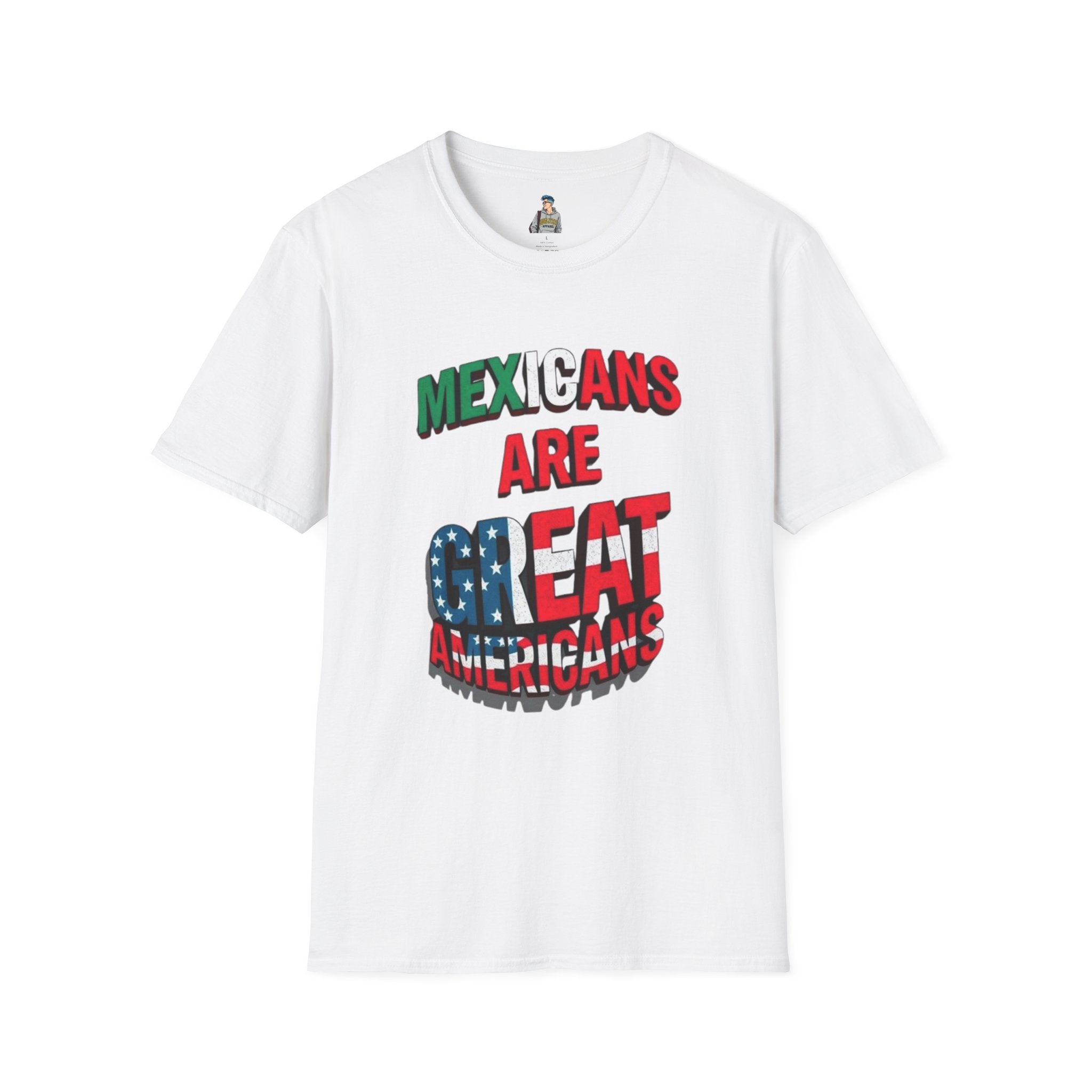 Unisex Softstyle T-Shirt - Mexicans Are Great Americans | Bilingual Pride Tee
