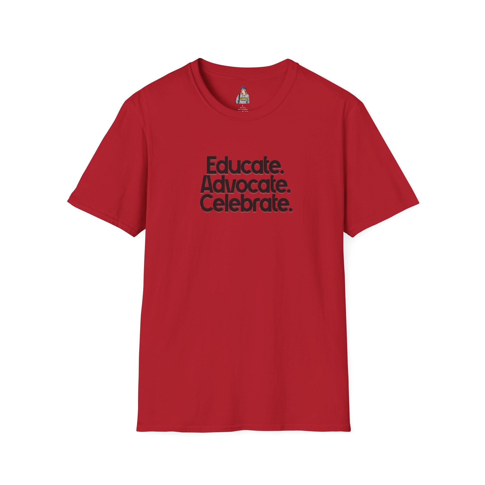 Teacher Advocate T-Shirt - Subtle Pride Educate Advocate Celebrate Design - EqualiTees.Me