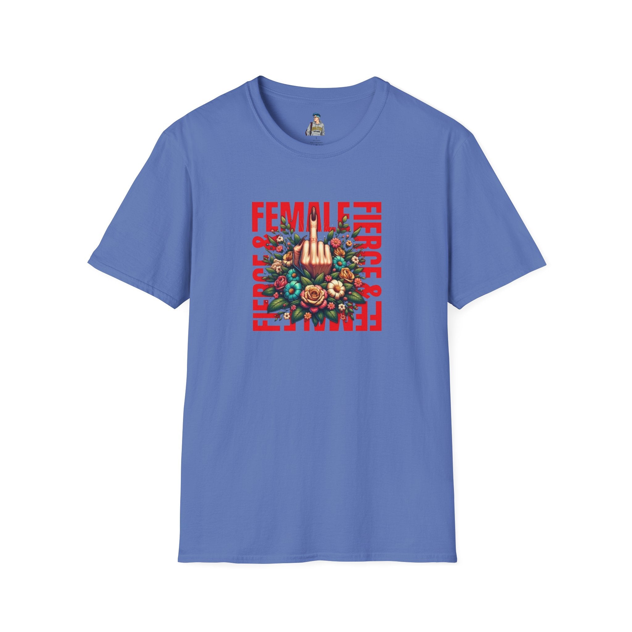 Fierce Female Unisex T-Shirt - Softstyle Floral Graphic Tee
