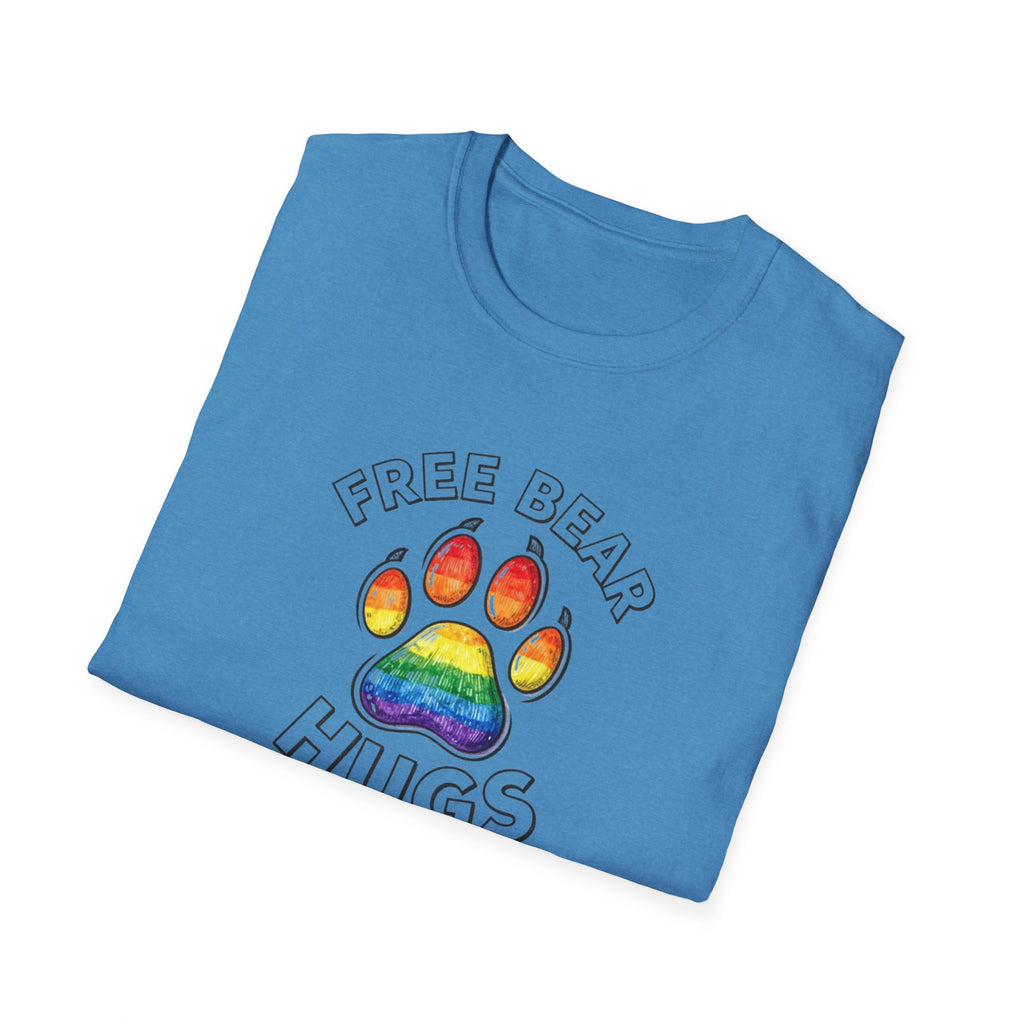 Free Bear Hugs Rainbow Paw T-Shirt