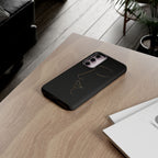 Android OR iPhone Compatible Cases - Gold Line Face Design - Unique Tough Cases