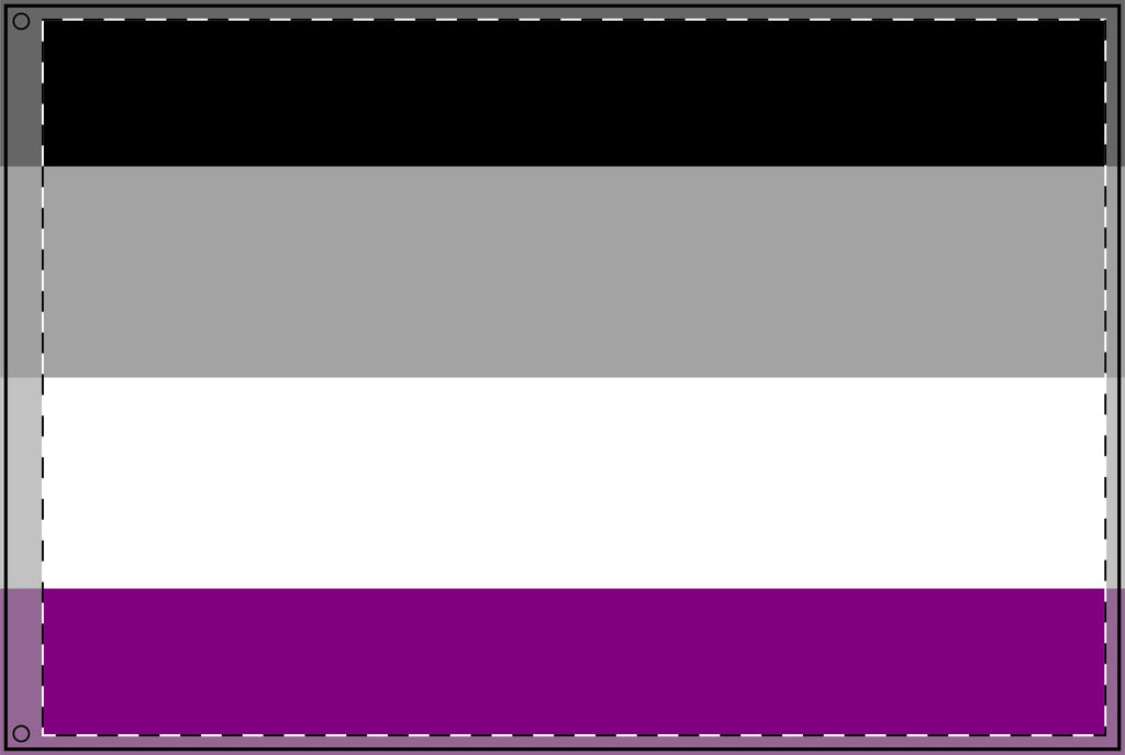 Double Sided Asexual Pride Flag - Inclusive Decor for Celebrations & Events
