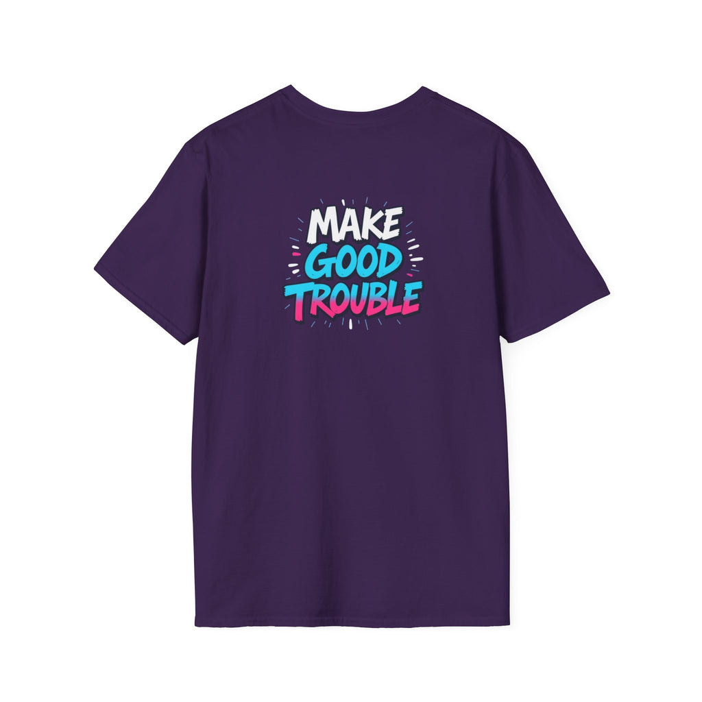 Make Good Trouble Trans Colors Graphic Unisex T-Shirt - Bold Statement Tee for Activists & Dreamers