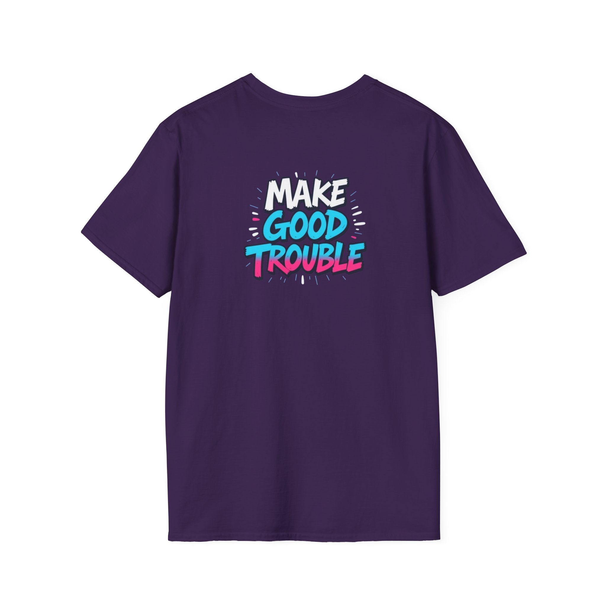 Make Good Trouble Trans Colors Graphic Unisex T-Shirt - Bold Statement Tee for Activists & Dreamers